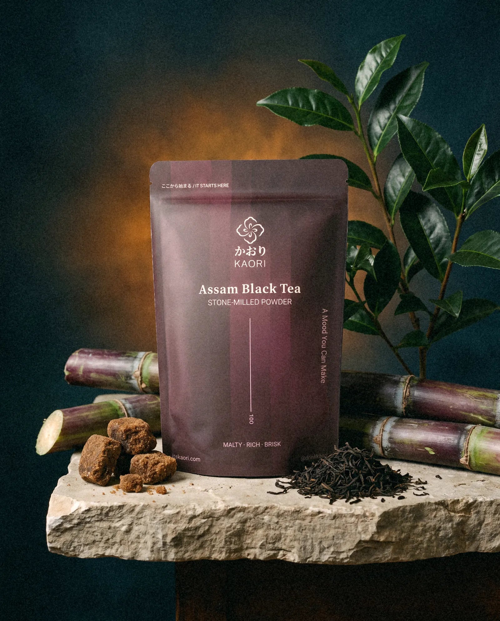 Assam Black Tea, a still life among its botanicals