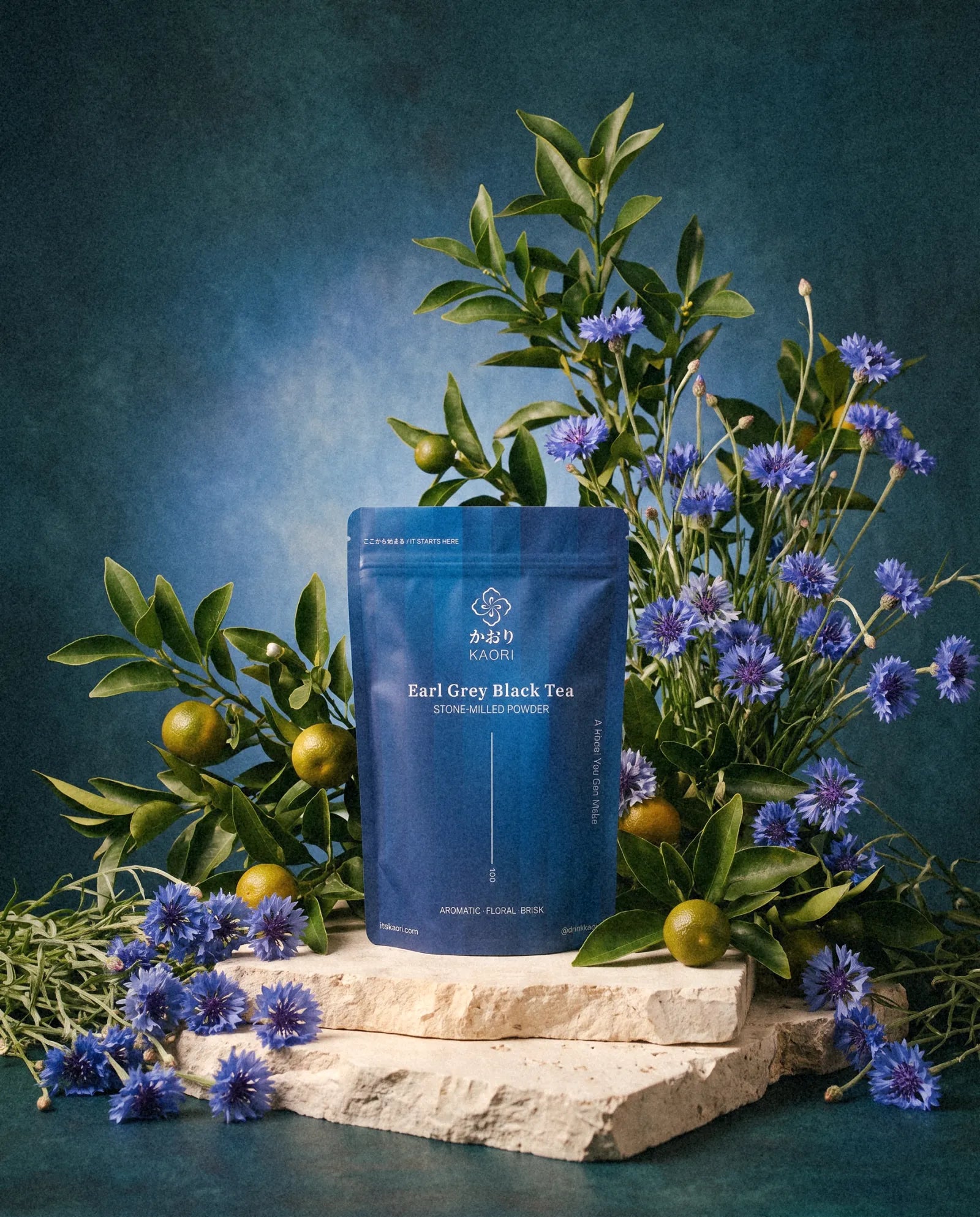 Earl Grey Black Tea, a still life among its botanicals