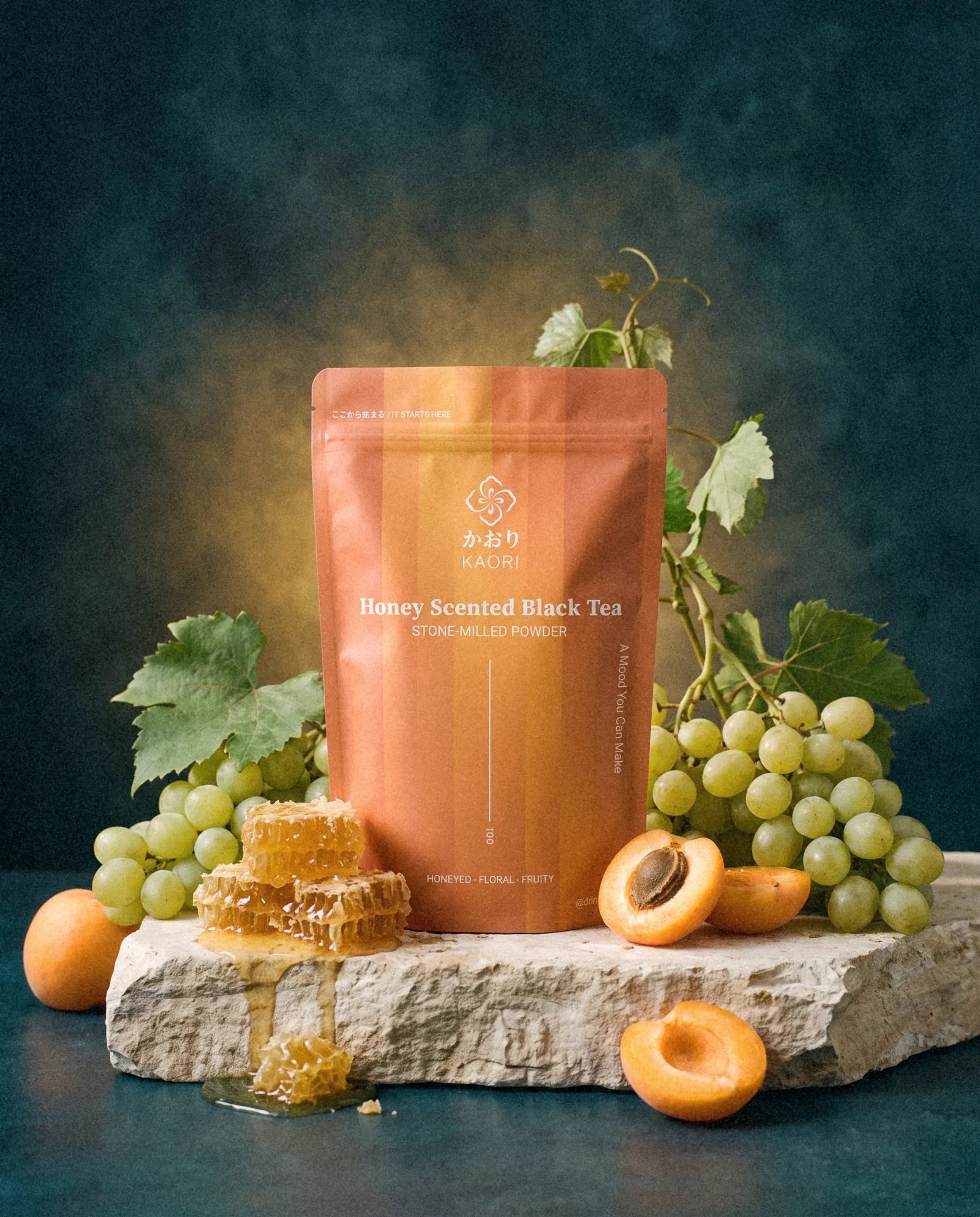 Honey Scented Black Tea, a still life among its botanicals