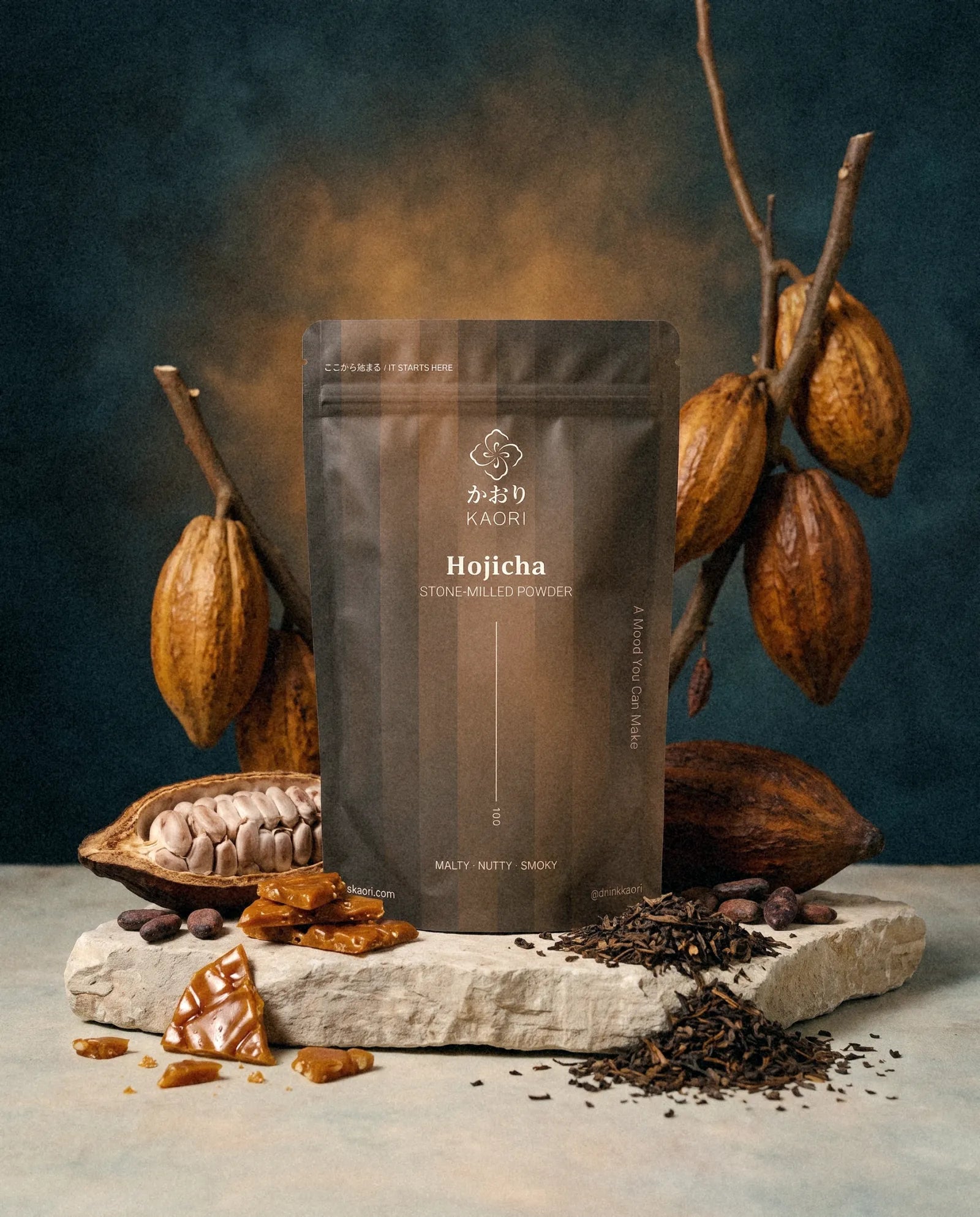Hojicha, a still life among its botanicals