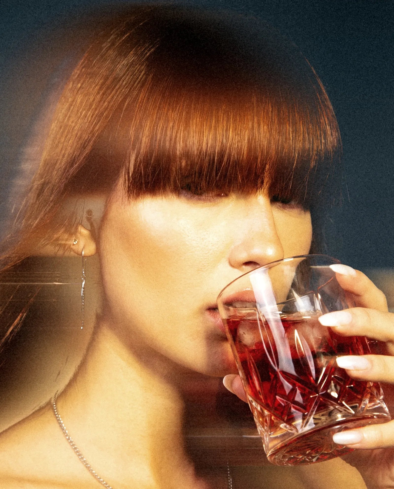 Rooibos Tea, sipped from a crystal tumbler